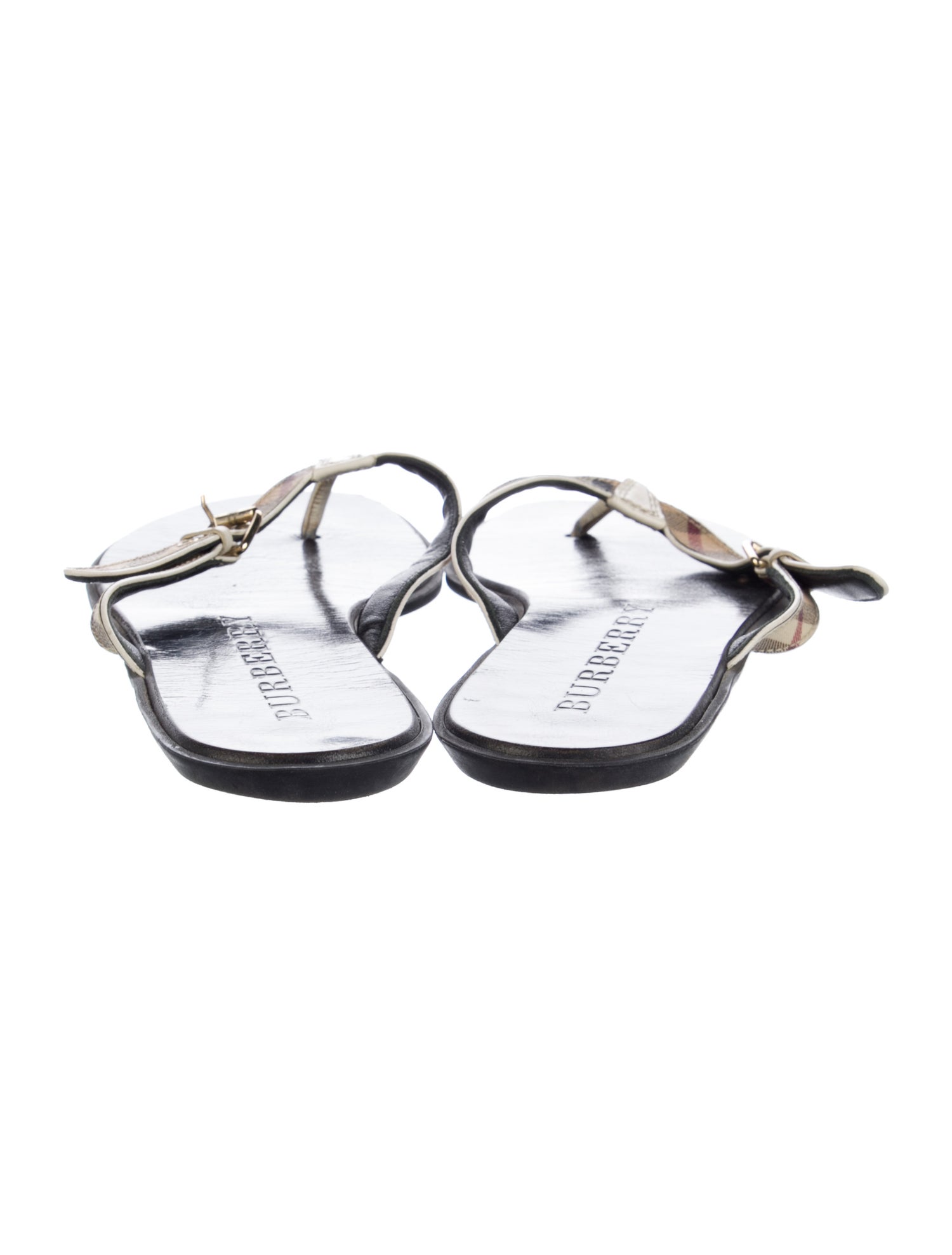 Burberry Nova Check Pattern Flip Flops